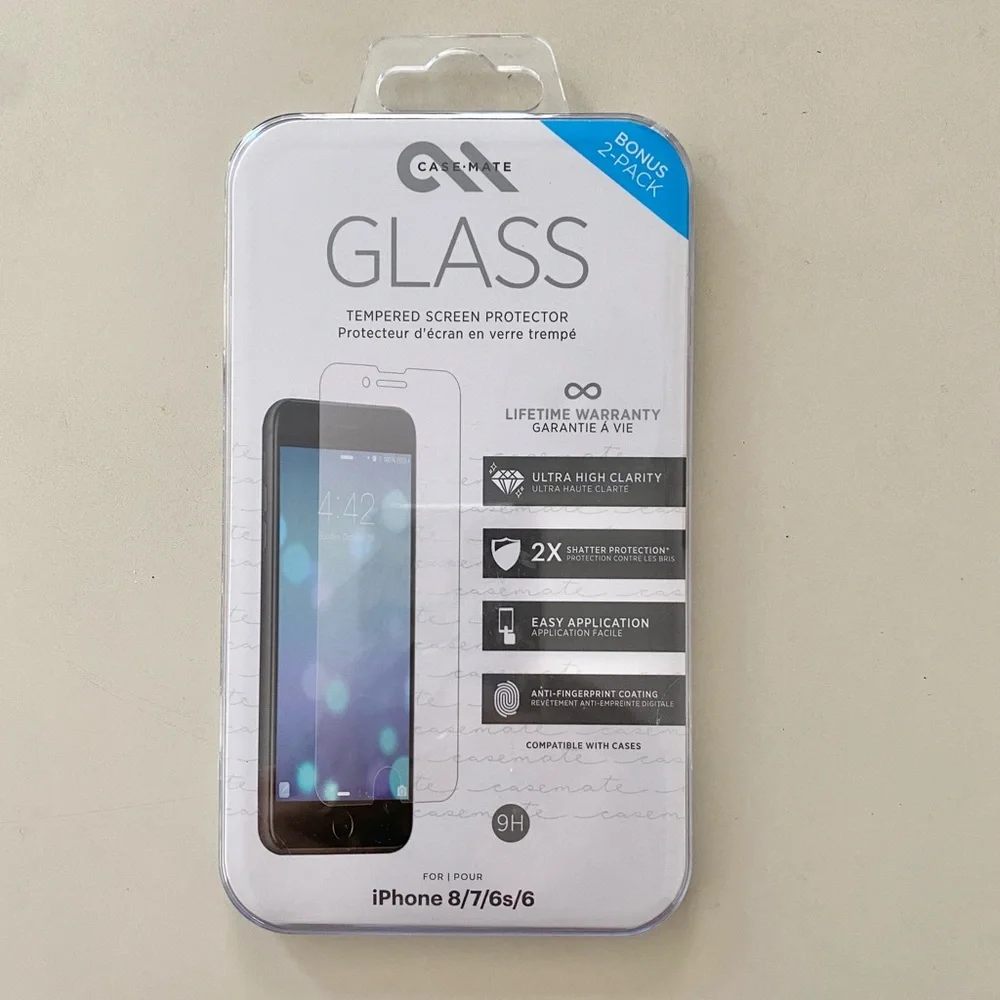 NEW Case-mate Glass Tempered Screen Protector